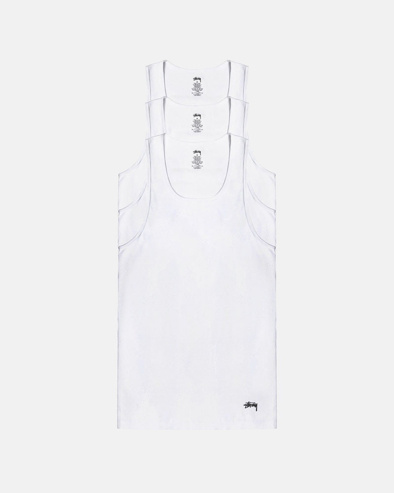 Debardeur Stussy Undershirts Blanche | NYA-25581394