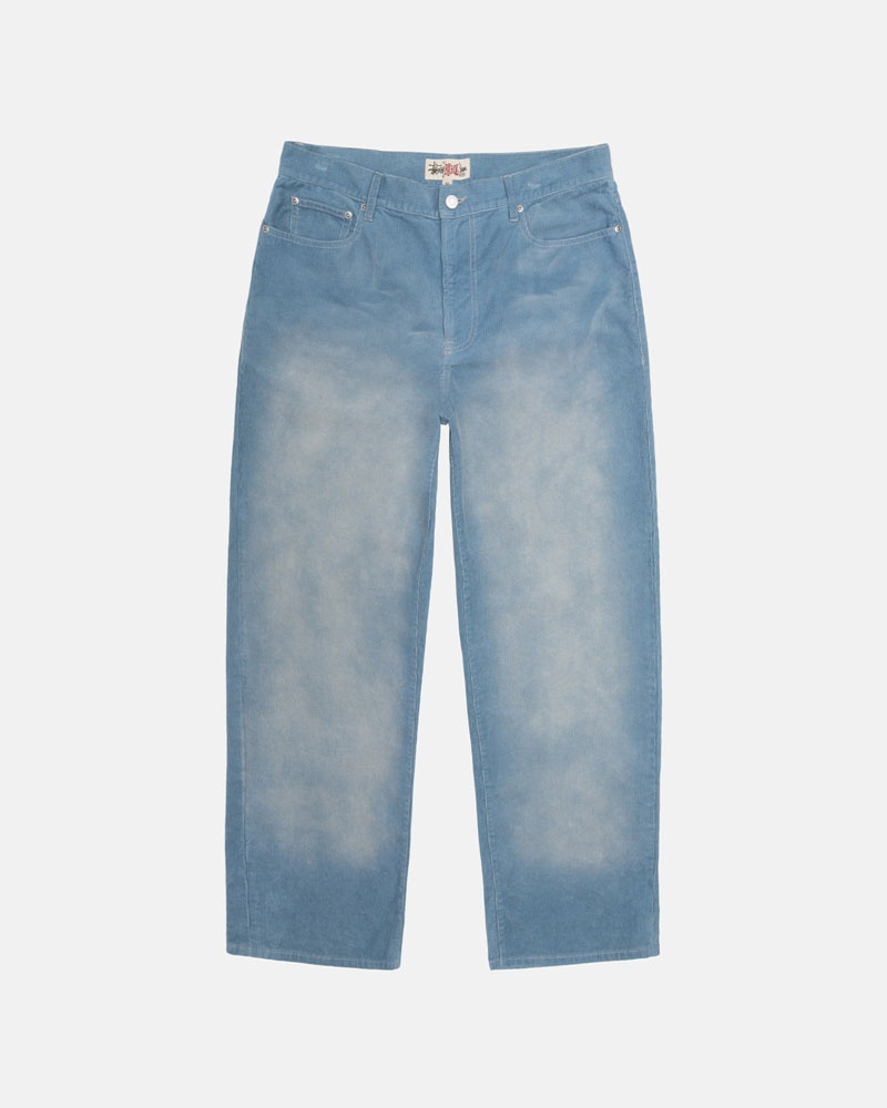 Jean Stussy Big OL' Jean Faded Corduroy Bleu | TWA-00727940