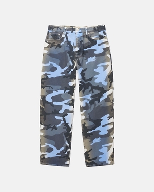 Jean Stussy Big OL' Jean Spray Dye Tela Bleu Camouflage | RDD-84323911