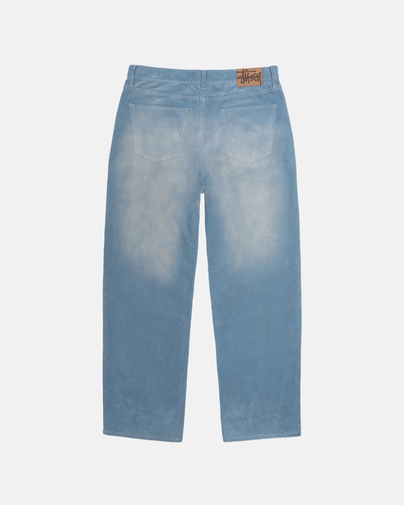 Jean Stussy Big OL' Jean Faded Corduroy Bleu | TWA-00727940