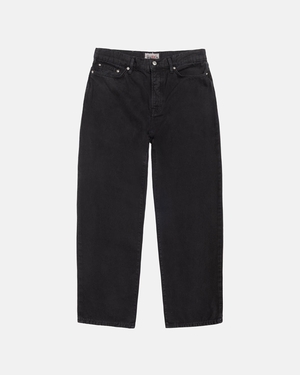 Jean Stussy Big OL' Jean Washed Tela Noir | FKE-10097095