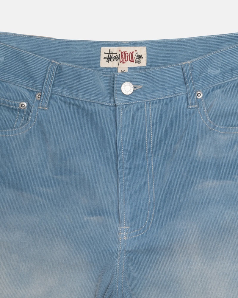 Jean Stussy Big OL' Jean Faded Corduroy Bleu | TWA-00727940