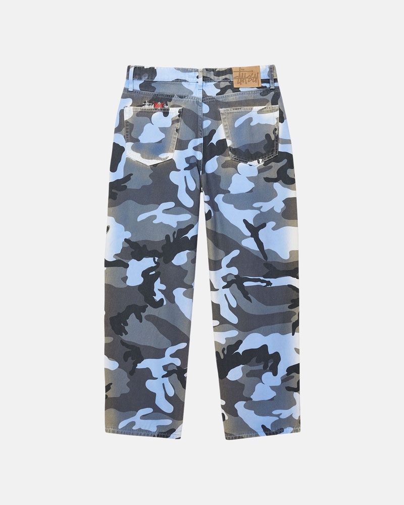 Jean Stussy Big OL' Jean Spray Dye Tela Bleu Camouflage | RDD-84323911