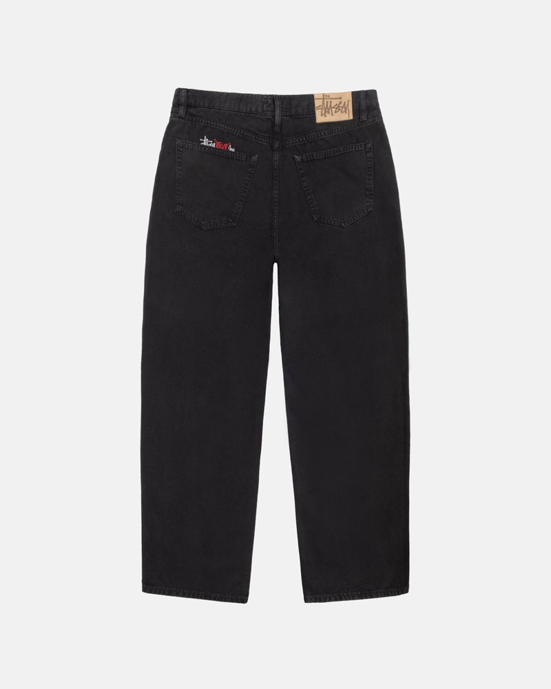 Jean Stussy Big OL' Jean Washed Tela Noir | FKE-10097095