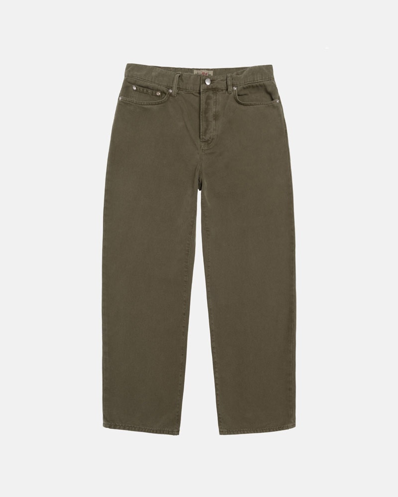 Jean Stussy Big OL' Jean Washed Tela Vert Olive | IHF-00510256