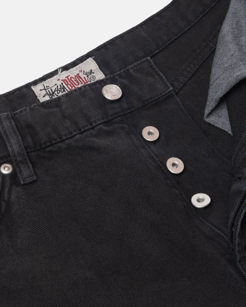 Jean Stussy Big OL' Jean Washed Tela Noir | FKE-10097095