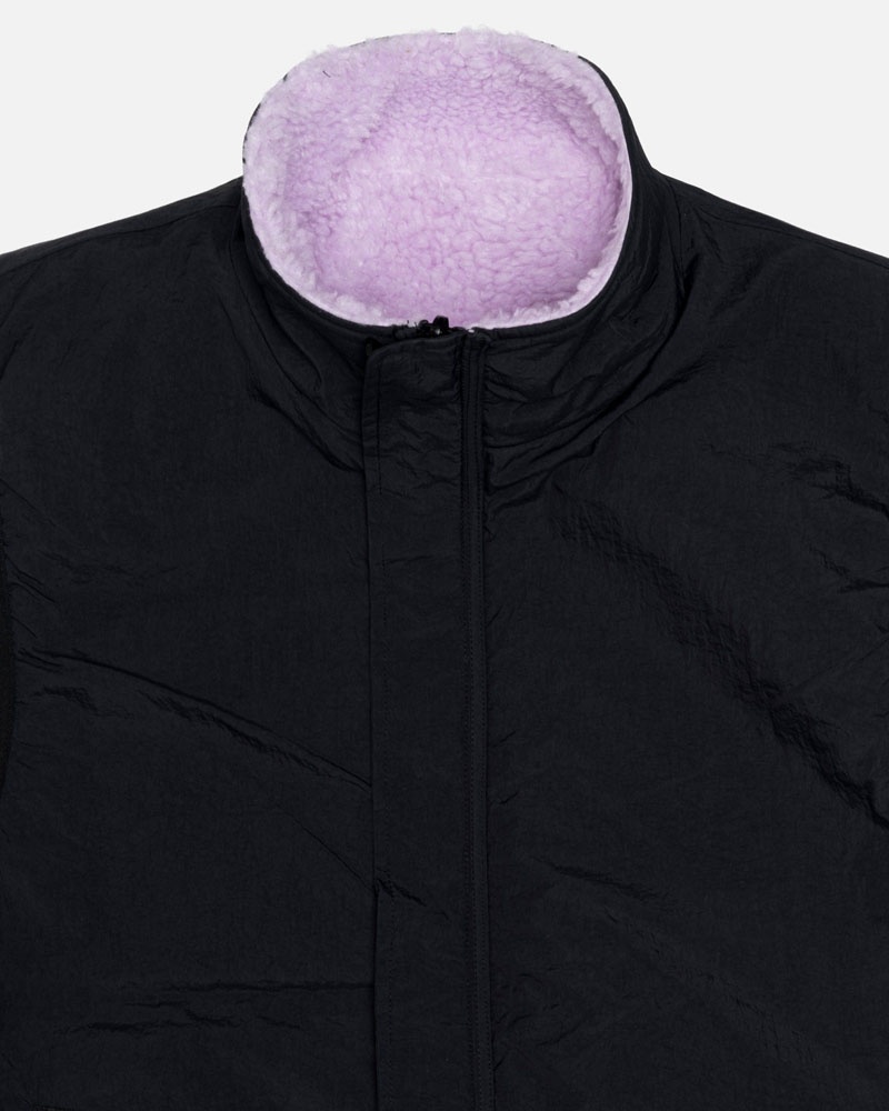 Gilet Stussy Sherpa Reversible Lavande | UPT-07829357