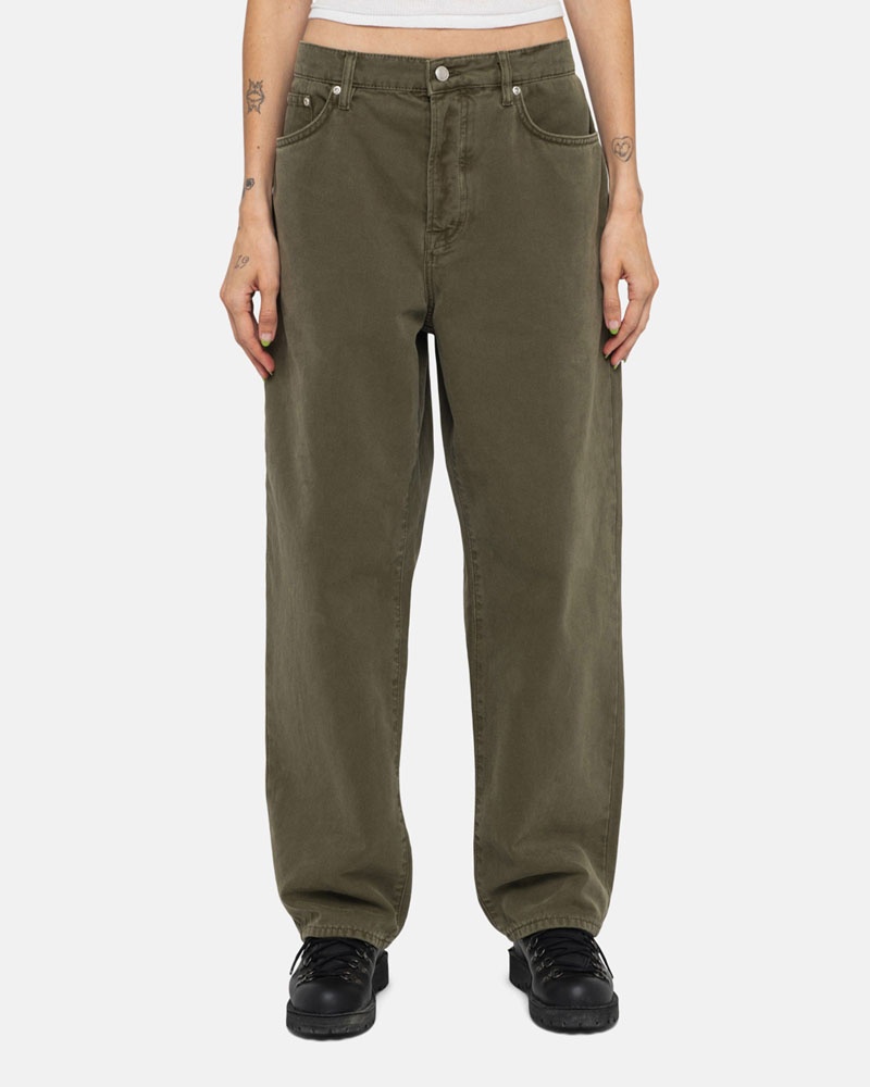 Jean Stussy Big OL' Jean Washed Tela Vert Olive | IHF-00510256