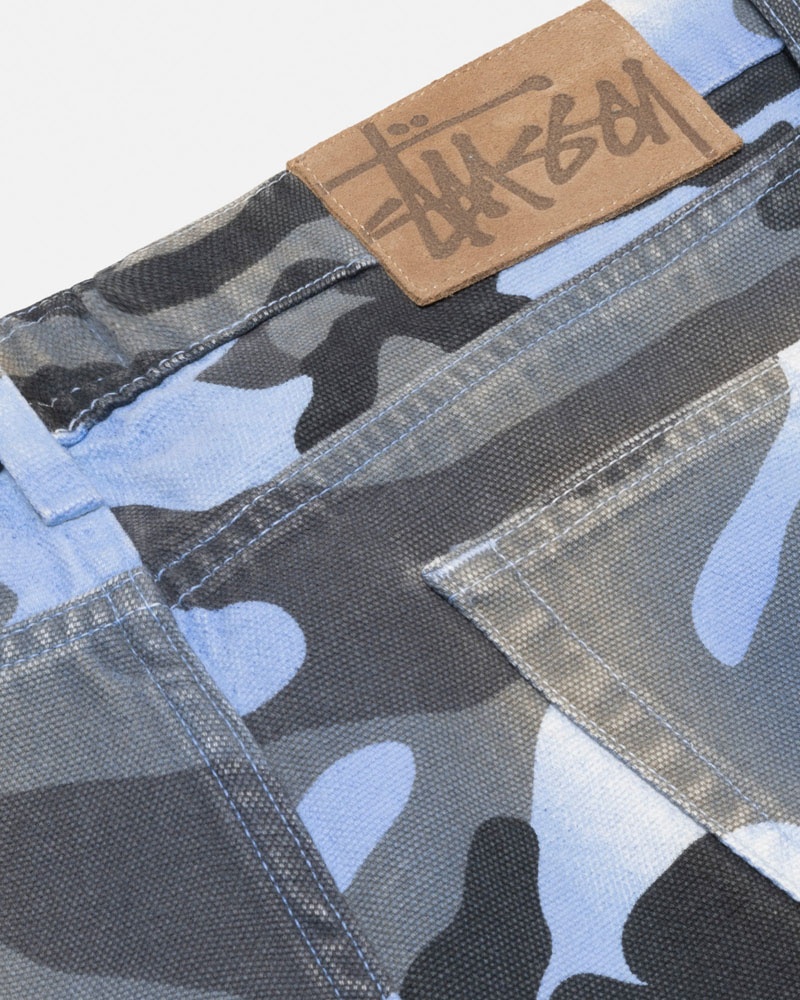 Jean Stussy Big OL' Jean Spray Dye Tela Bleu Camouflage | RDD-84323911