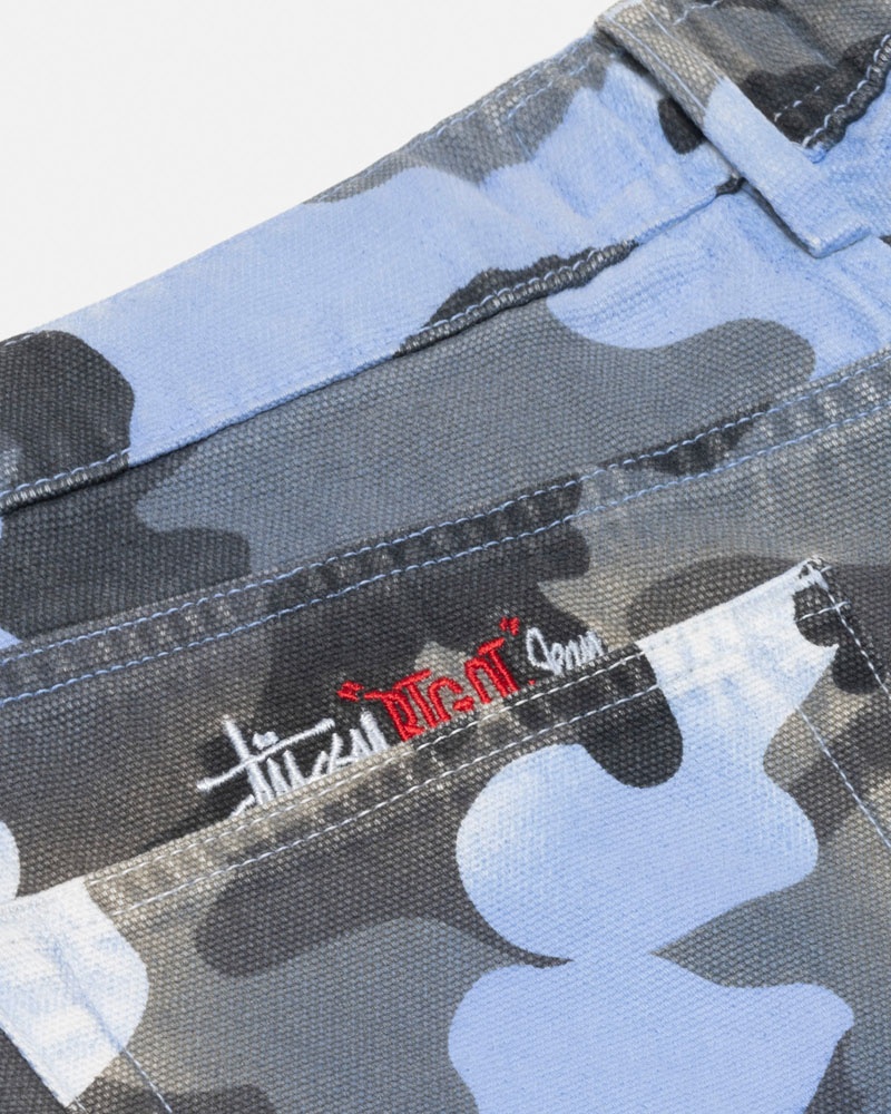 Jean Stussy Big OL' Jean Spray Dye Tela Bleu Camouflage | RDD-84323911