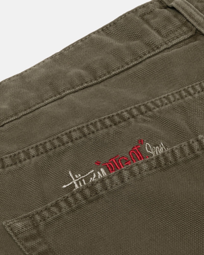 Jean Stussy Big OL' Jean Washed Tela Vert Olive | IHF-00510256