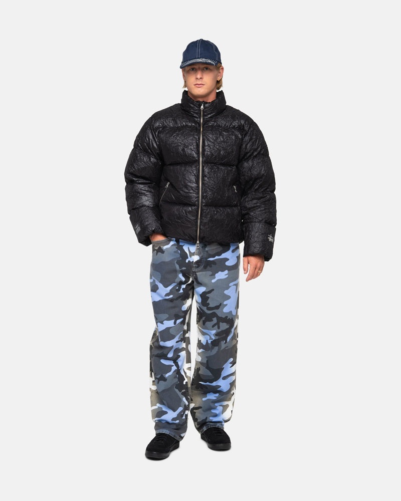 Jean Stussy Big OL' Jean Spray Dye Tela Bleu Camouflage | RDD-84323911