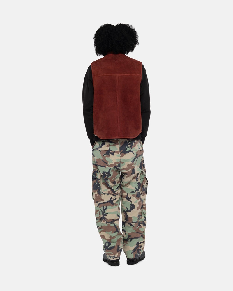 Gilet Stussy Reversible Shearling Workgear Bordeaux | GDU-83459681