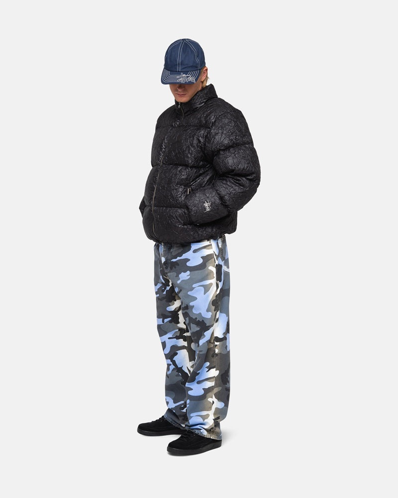 Jean Stussy Big OL' Jean Spray Dye Tela Bleu Camouflage | RDD-84323911