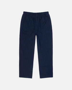 Pantalon Stussy Beach Laine Stripe Bleu Marine | DFU-38866969