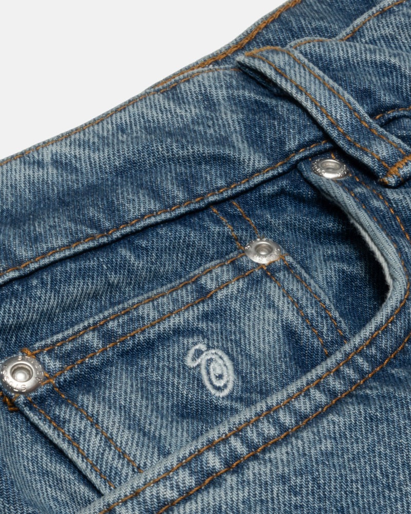 Jean Stussy Classiche Jean Denim Bleu | FKF-48980047