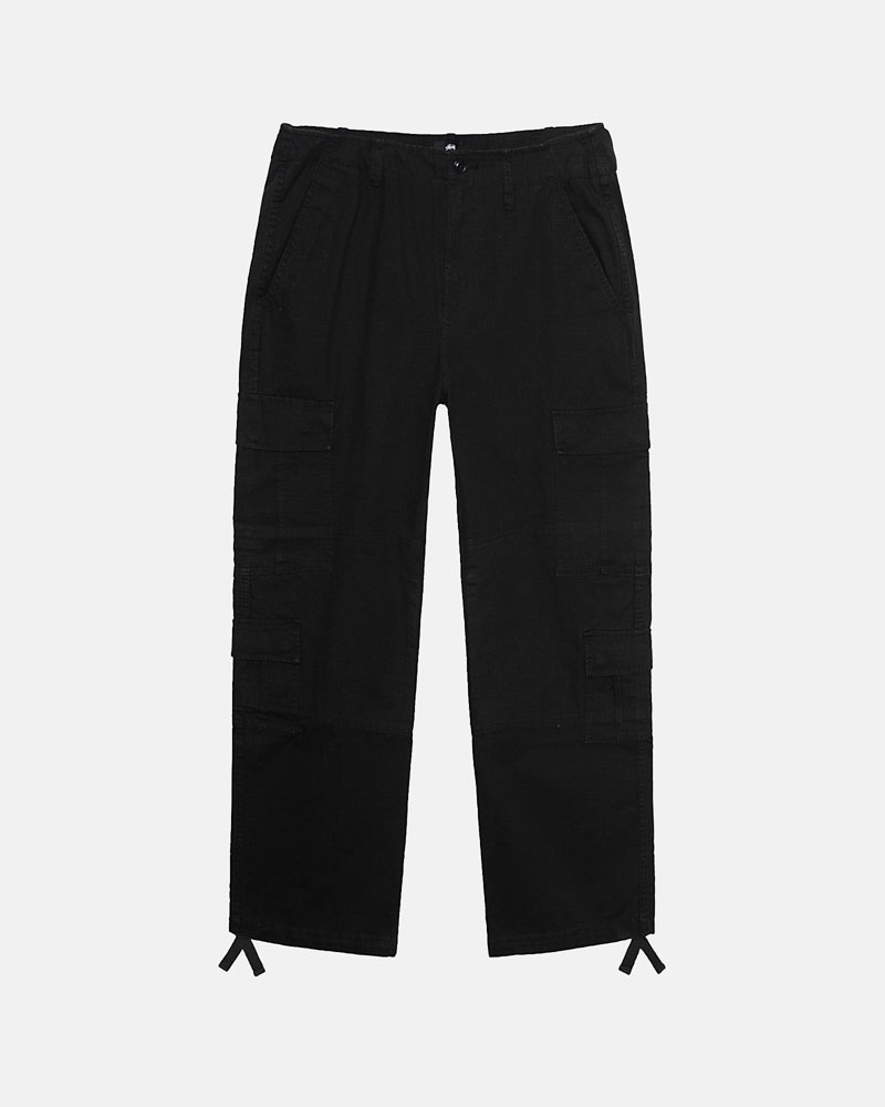 Pantalon Stussy Surplus Cargo Ripstop Noir | RJP-35015843