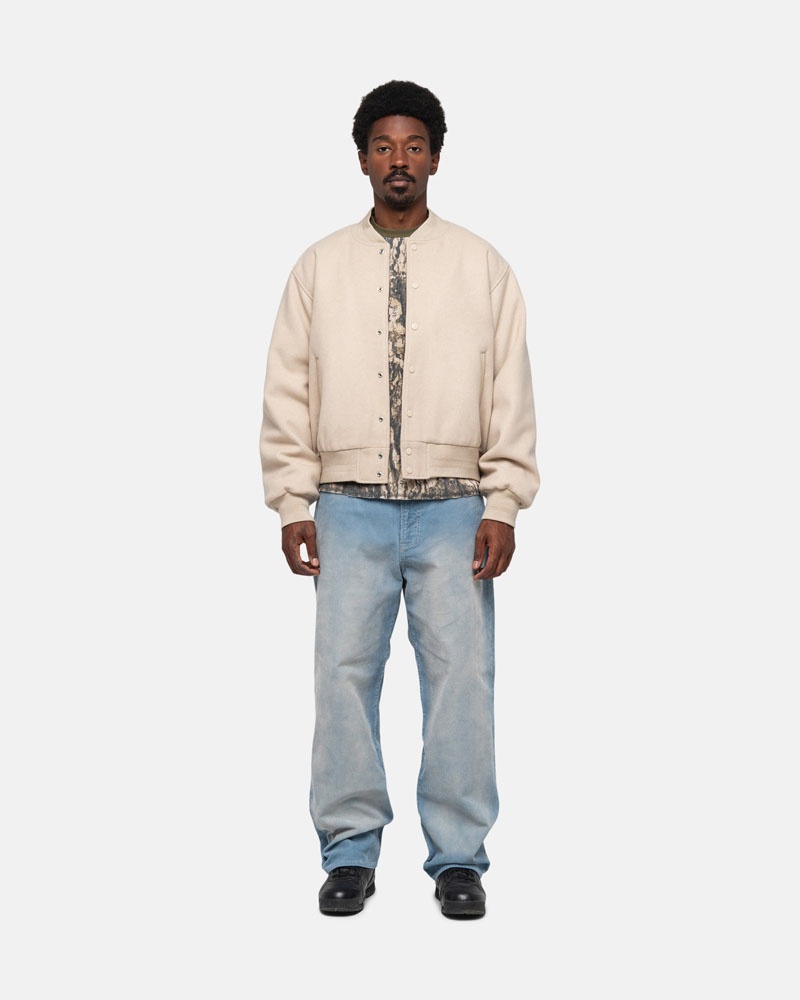 Jean Stussy Classiche Jean Faded Corduroy Bleu | TAX-38712293