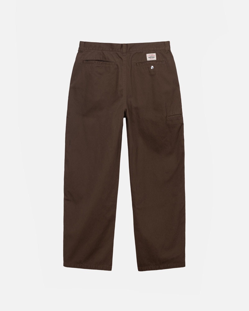 Pantalon Stussy Workgear Trouser Twill Marron | JJH-95257787