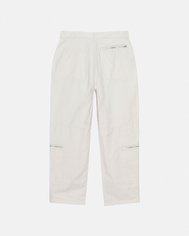 Pantalon Stussy Nyco Flight Blanche | ZOK-19324570