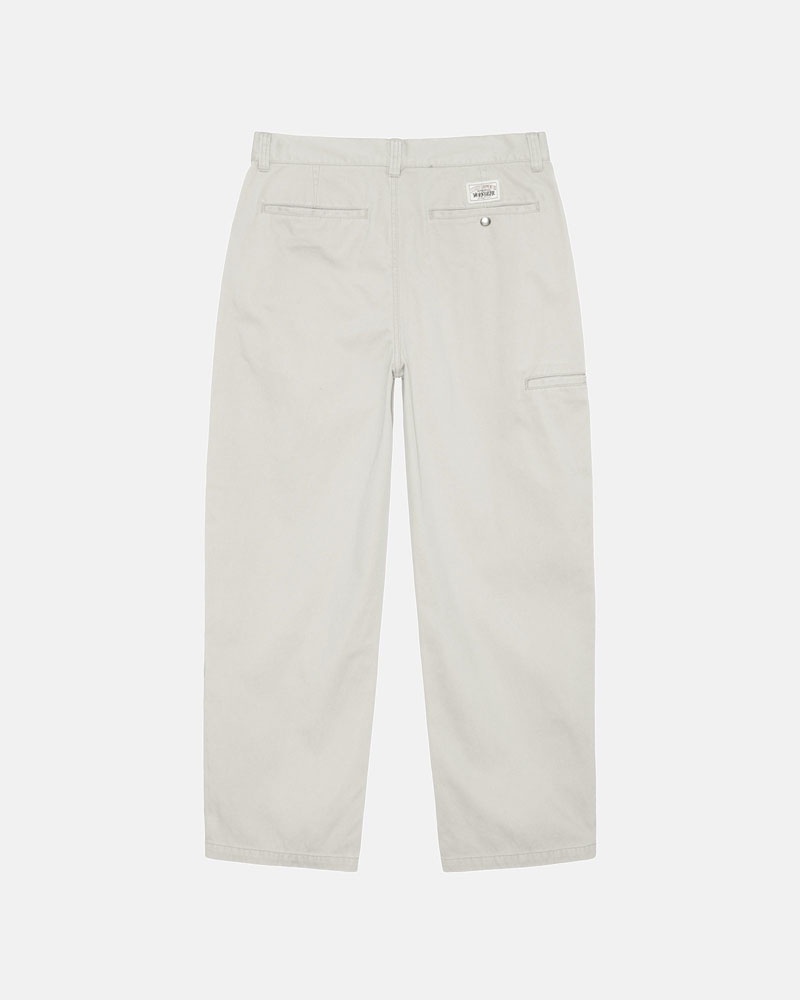 Pantalon Stussy Workgear Trouser Twill Blanche | FXX-75149361