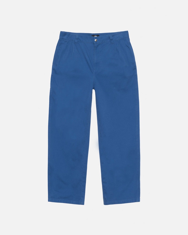 Pantalon Stussy Workgear Trouser Twill Bleu Royal | BVH-91874652