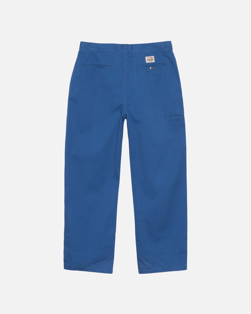 Pantalon Stussy Workgear Trouser Twill Bleu Royal | BVH-91874652