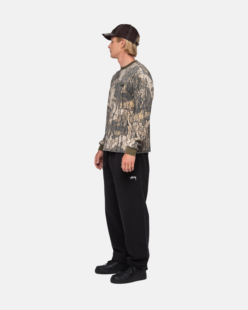 Pantalon Survêtement Stussy Stock Logo Noir | THV-05574608