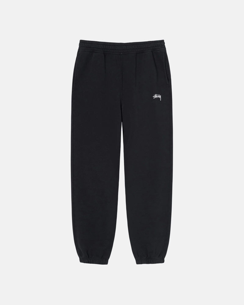 Pantalon Survêtement Stussy Overdyed Stock Logo Noir | TXX-00990239