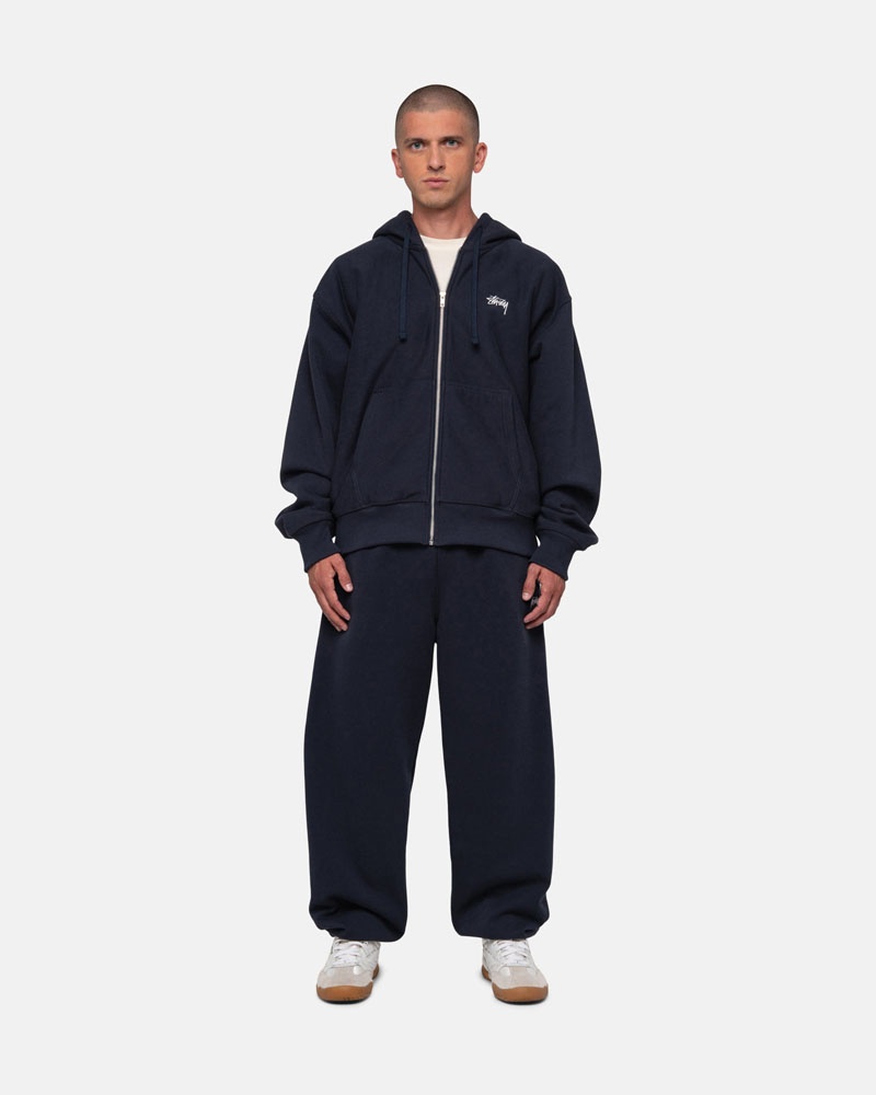 Pantalon Survêtement Stussy Stock Logo Bleu Marine | ZSR-19936333