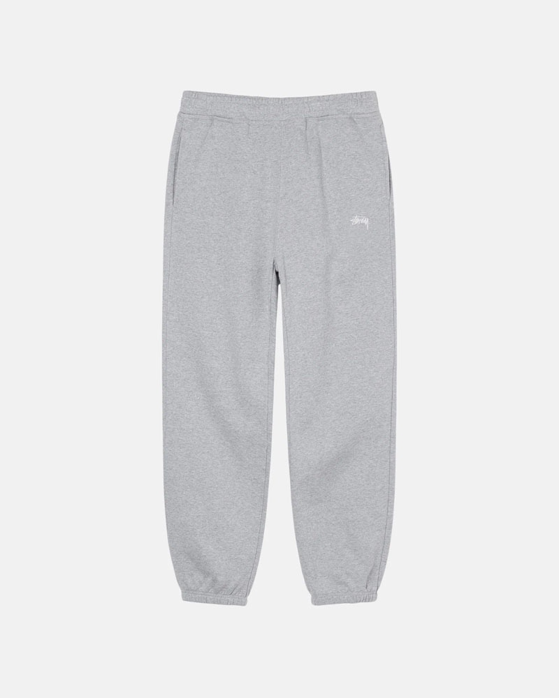 Pantalon Survêtement Stussy Stock Logo Grise | GKN-28340063