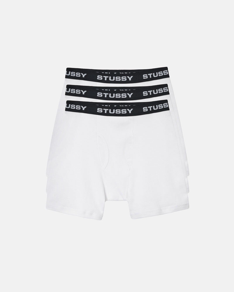 Short Stussy Boxer Briefs Blanche | AKF-14507693