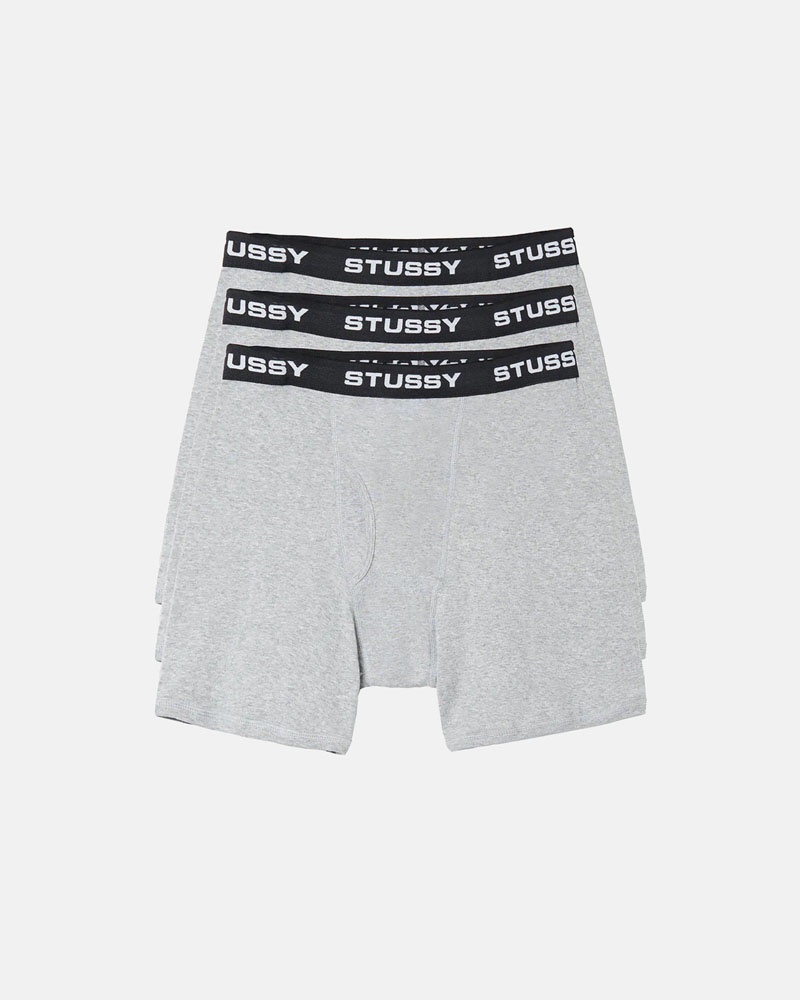 Short Stussy Boxer Briefs Grise | DCO-00260503