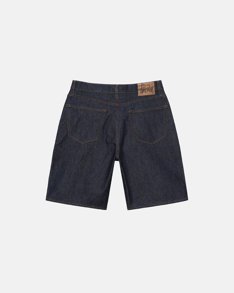 Short Stussy Raw Denim Big OL Bleu | HRK-87042445