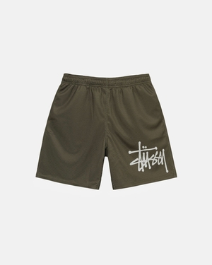 Short Stussy Mesh Corta Big Basic Vert Olive | FAM-87709927