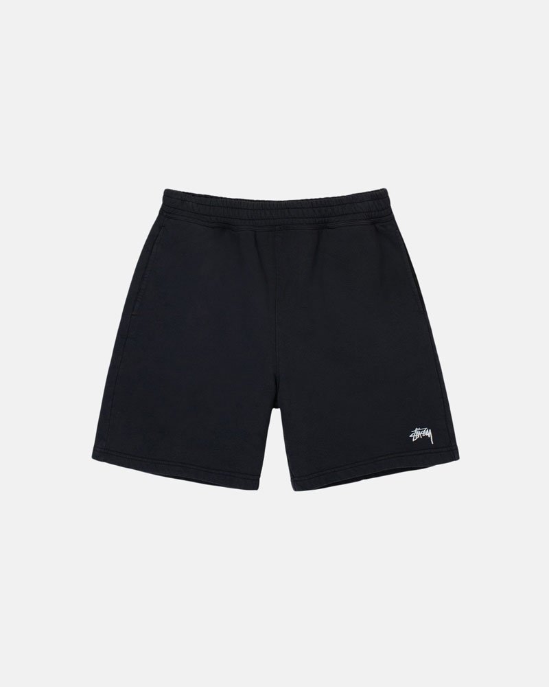 Short Stussy Stock Logo Sweatshort Noir | WBK-68333210