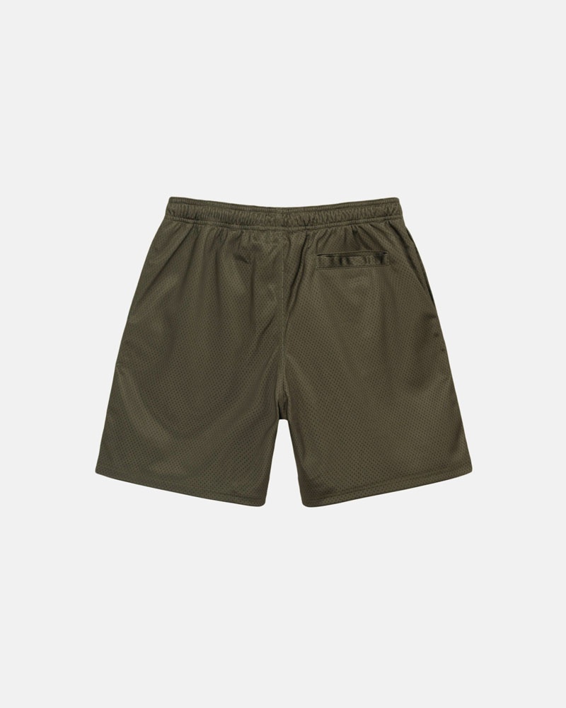 Short Stussy Mesh Corta Big Basic Vert Olive | FAM-87709927