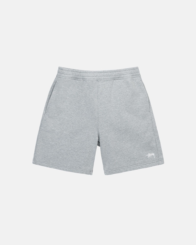 Short Stussy Stock Logo Sweatshort Grise | WIR-18777905