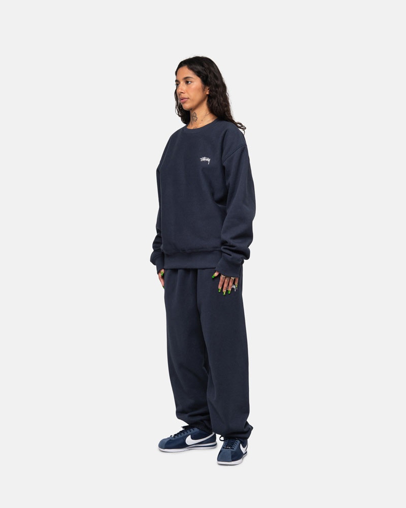 Pantalon Survêtement Stussy Stock Logo Bleu Marine | ZSR-19936333