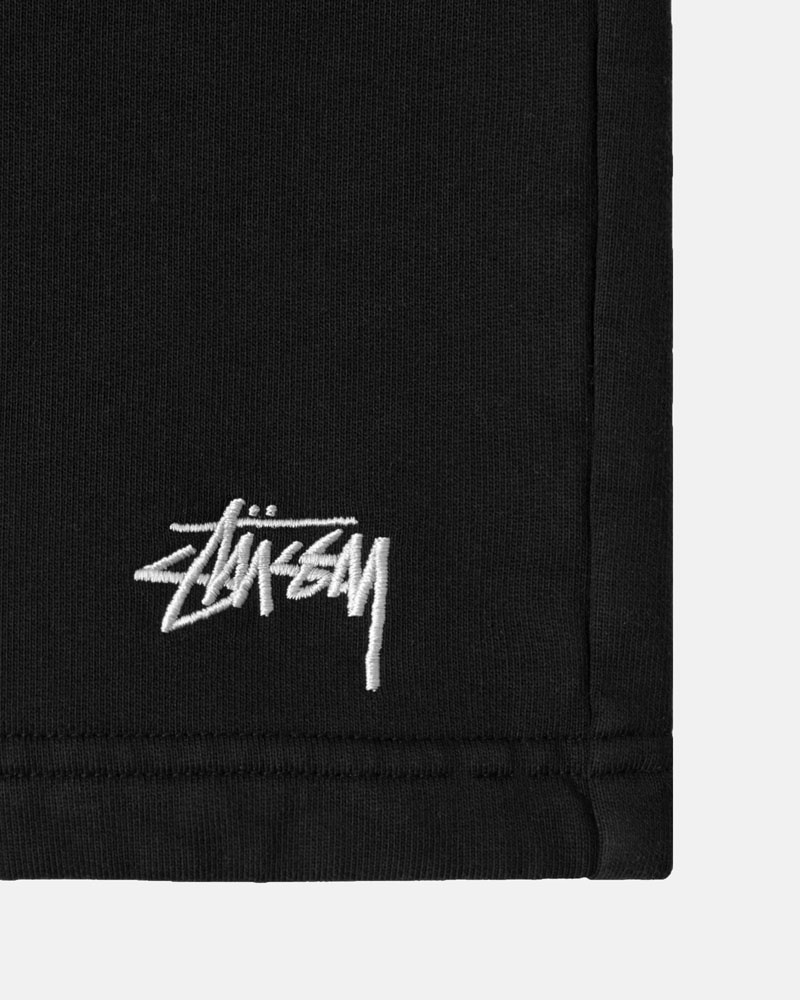 Short Stussy Stock Logo Sweatshort Noir | WBK-68333210