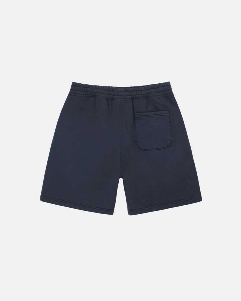 Short Stussy Stock Logo Sweatshort Bleu Marine | XBS-16901527