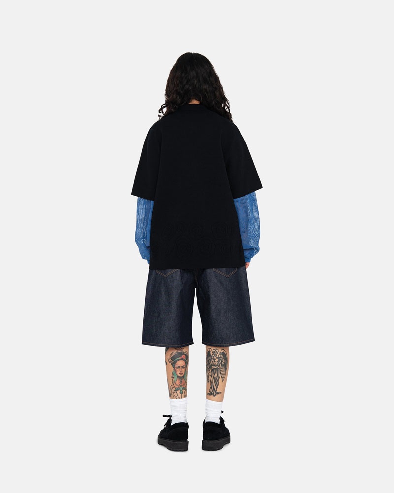 Short Stussy Raw Denim Big OL Bleu | HRK-87042445