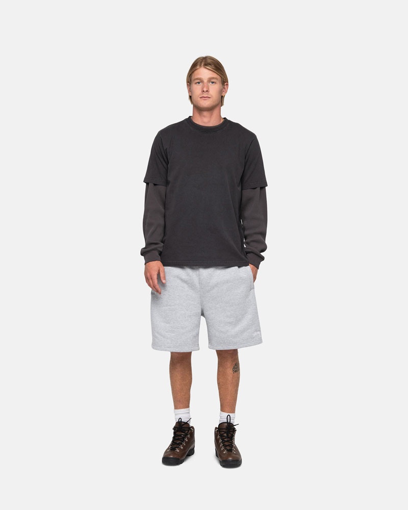 Short Stussy Stock Logo Sweatshort Grise | WIR-18777905