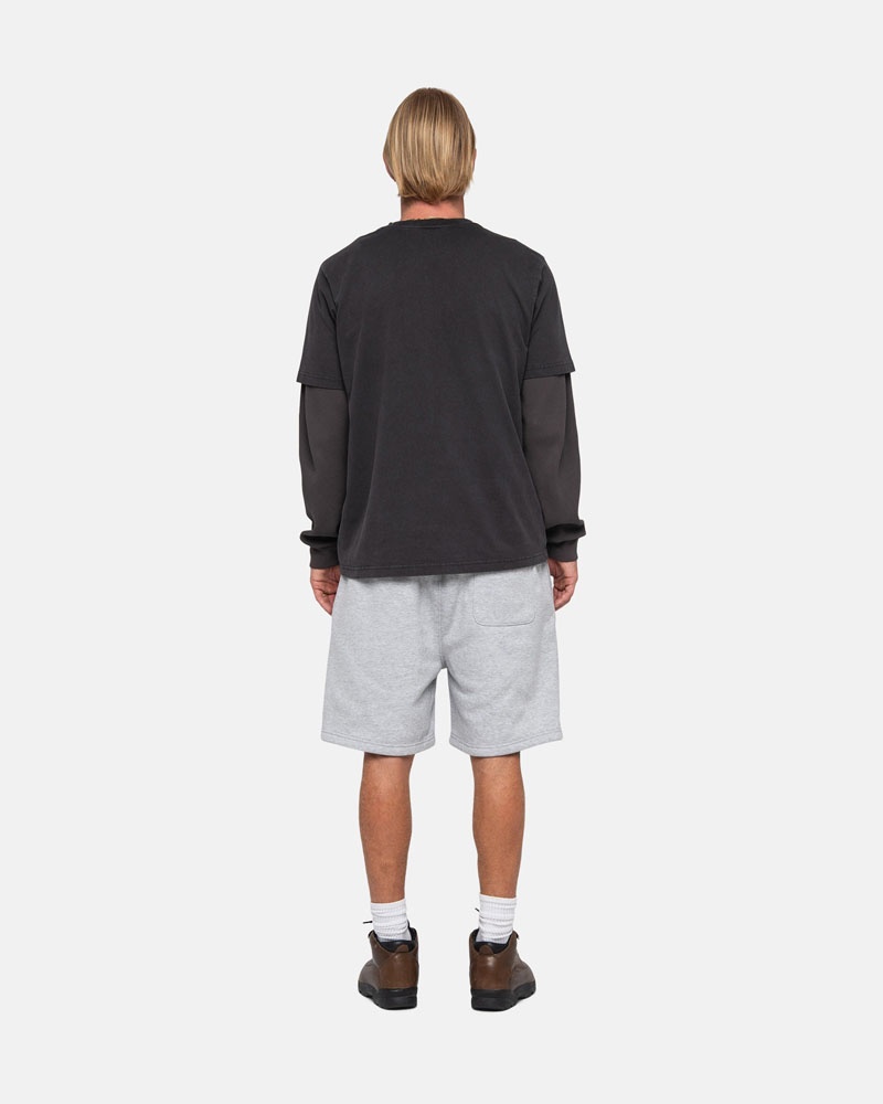 Short Stussy Stock Logo Sweatshort Grise | WIR-18777905