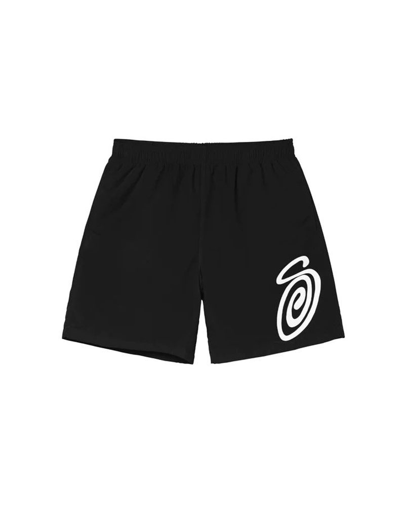 Short Stussy Curly S D'eau Noir | MML-24822146