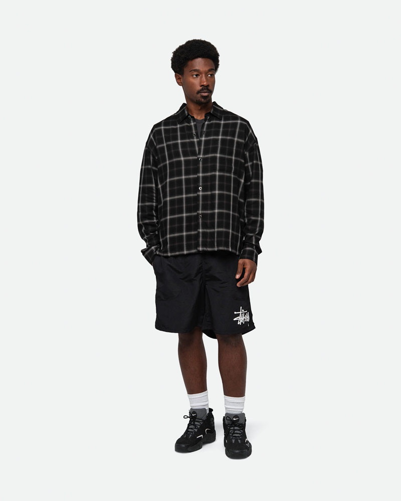 Short Stussy D'eau Corta Big Basic Noir | LIE-42261669